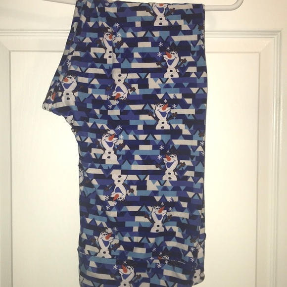 LuLaRoe Pants - Olaf frozen LuLaroe leggings tc2 worn